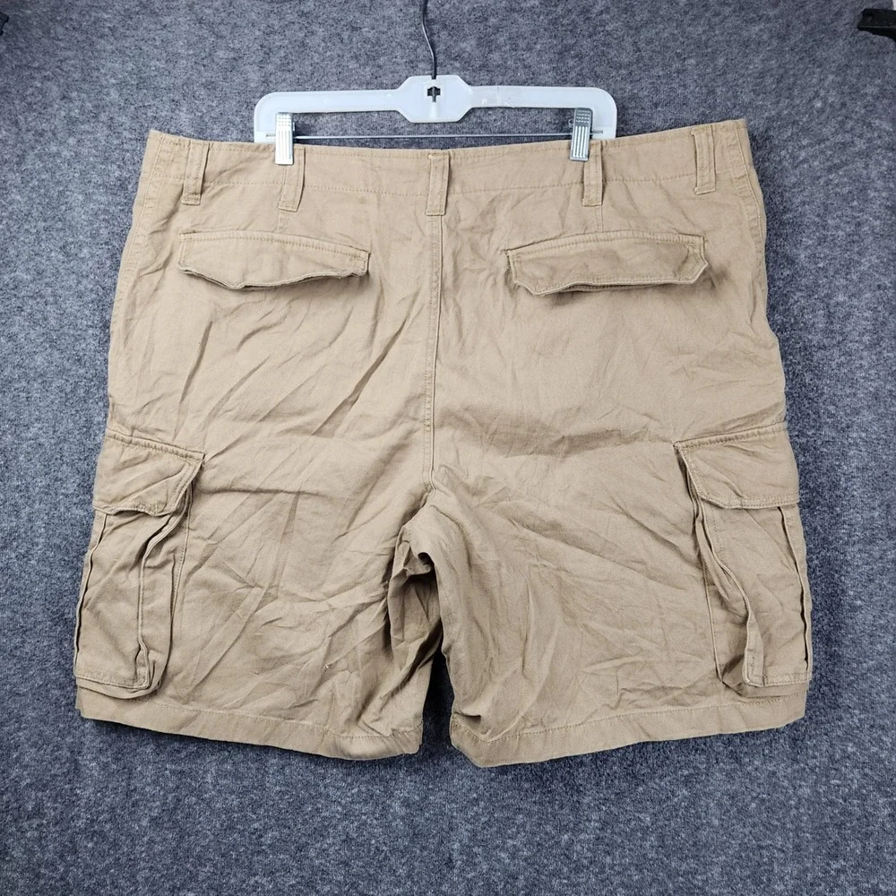 Faded Glory Cargo Shorts Mens 46 Desert Camel Cotton Utility‎ Pockets FM15298B